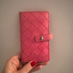 Pink Bottega Veneta key holder